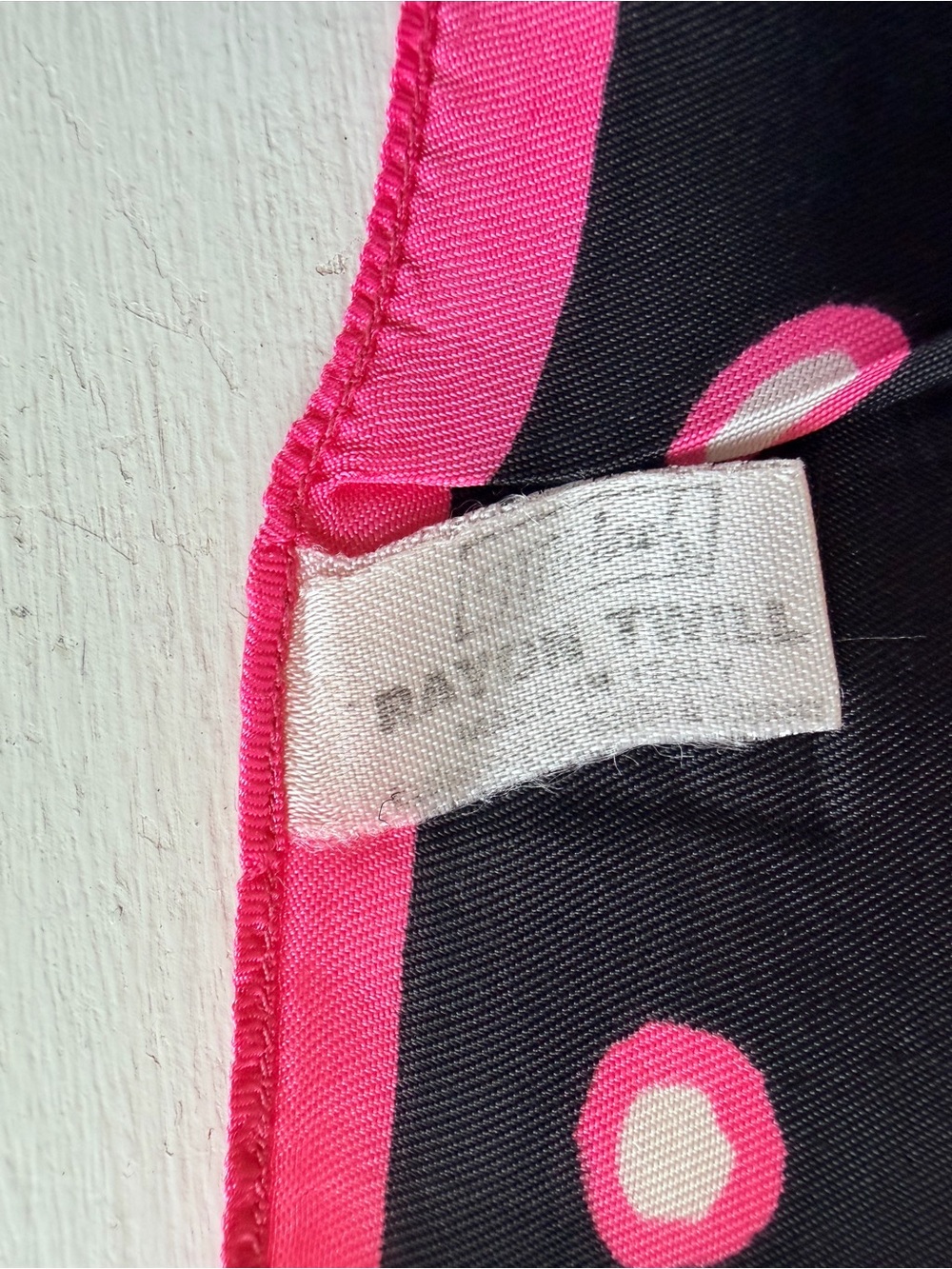 Vintage Floral Square Scarf Pink Black Art To Wear Statement Scarf Barbiecore - Picture 3 of 5